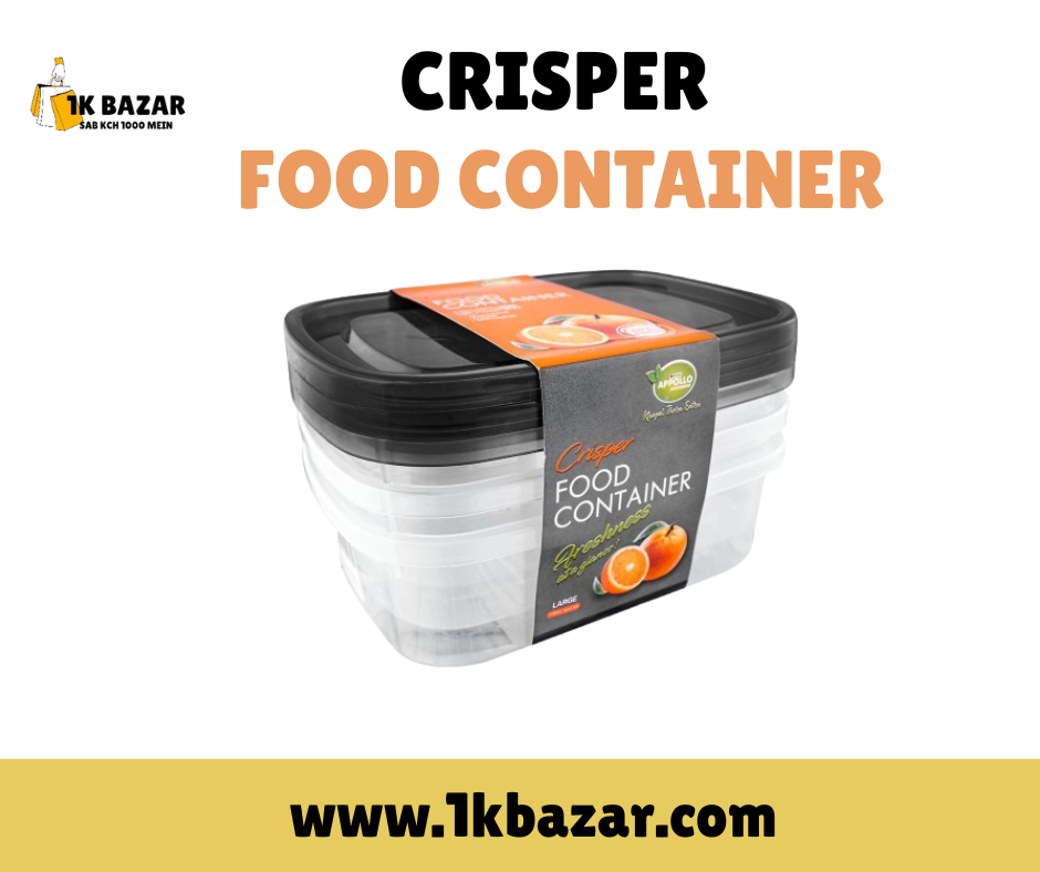 Crisper Airtight Food Container – Large | Freshness Lock | Durable & Reusable Storage Box